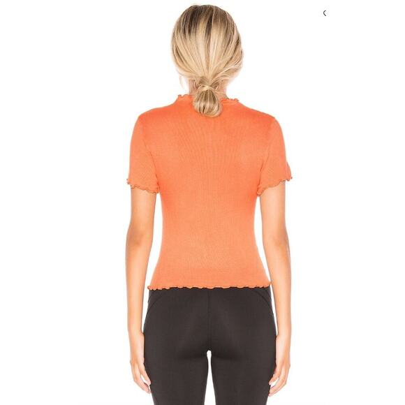 Free People NWOT Madeline Funnel Baby Tee Peach Size XS/S - Picture 2 of 6